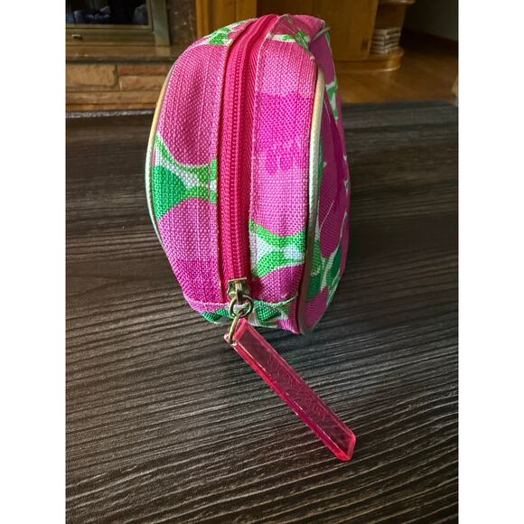 6/$25 Lilly Pulitzer for Estée Lauder Pink and Green Floral Cosmetic Makeup Bag - Picture 7 of 10